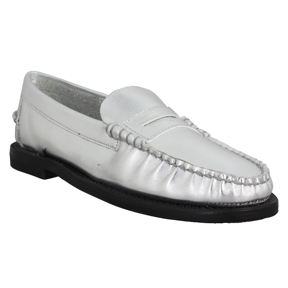 Sebago Femme Dan Met Cuir -39-silver