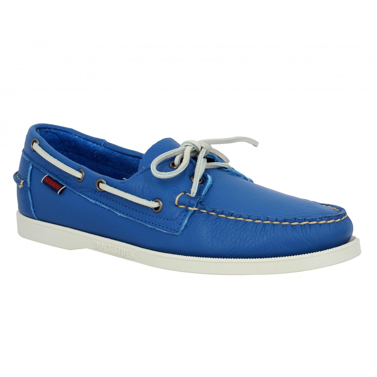 Chaussures bateaux SEBAGO Docksides cuir Homme Bleu Vif