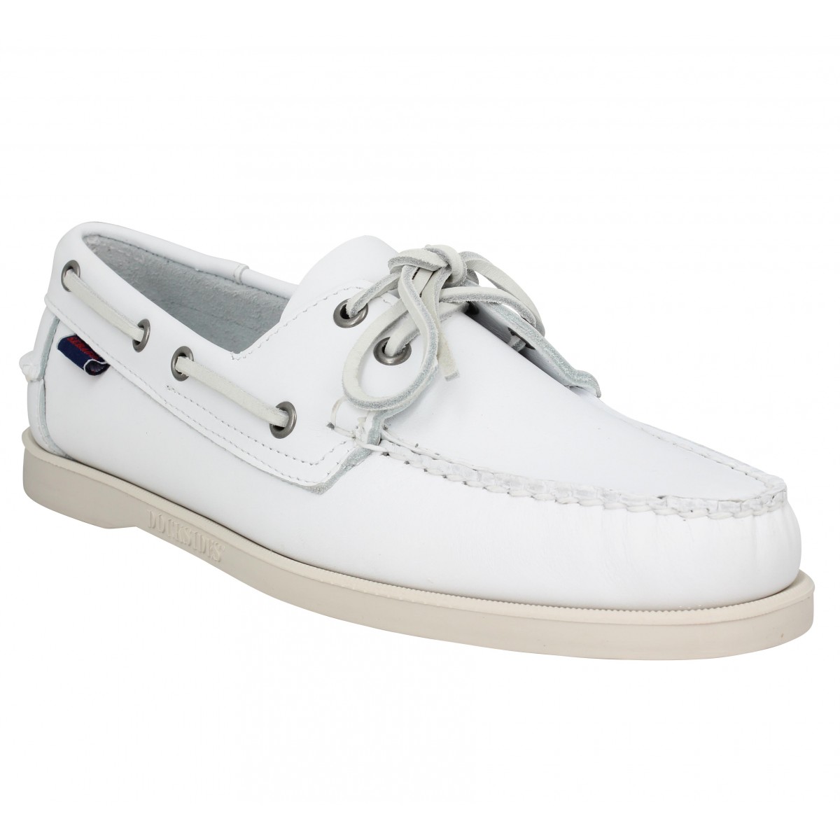 Chaussures bateaux SEBAGO Docksides Portland cuir Homme Blanc