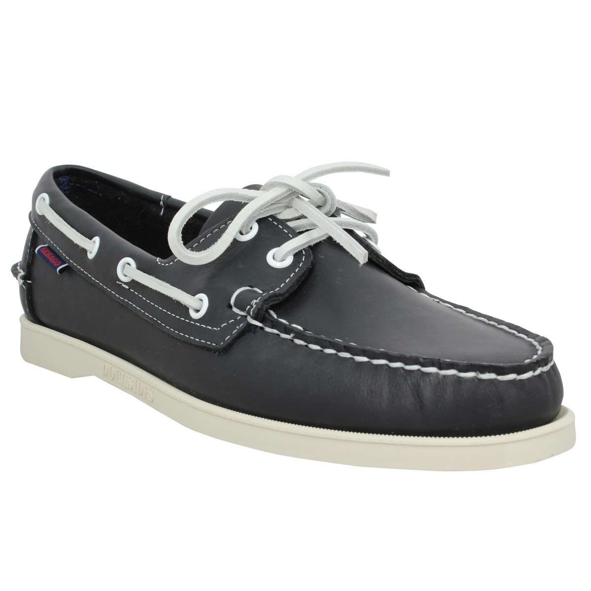 Sebago docksides portland cuir homme navy homme Fanny chaussures