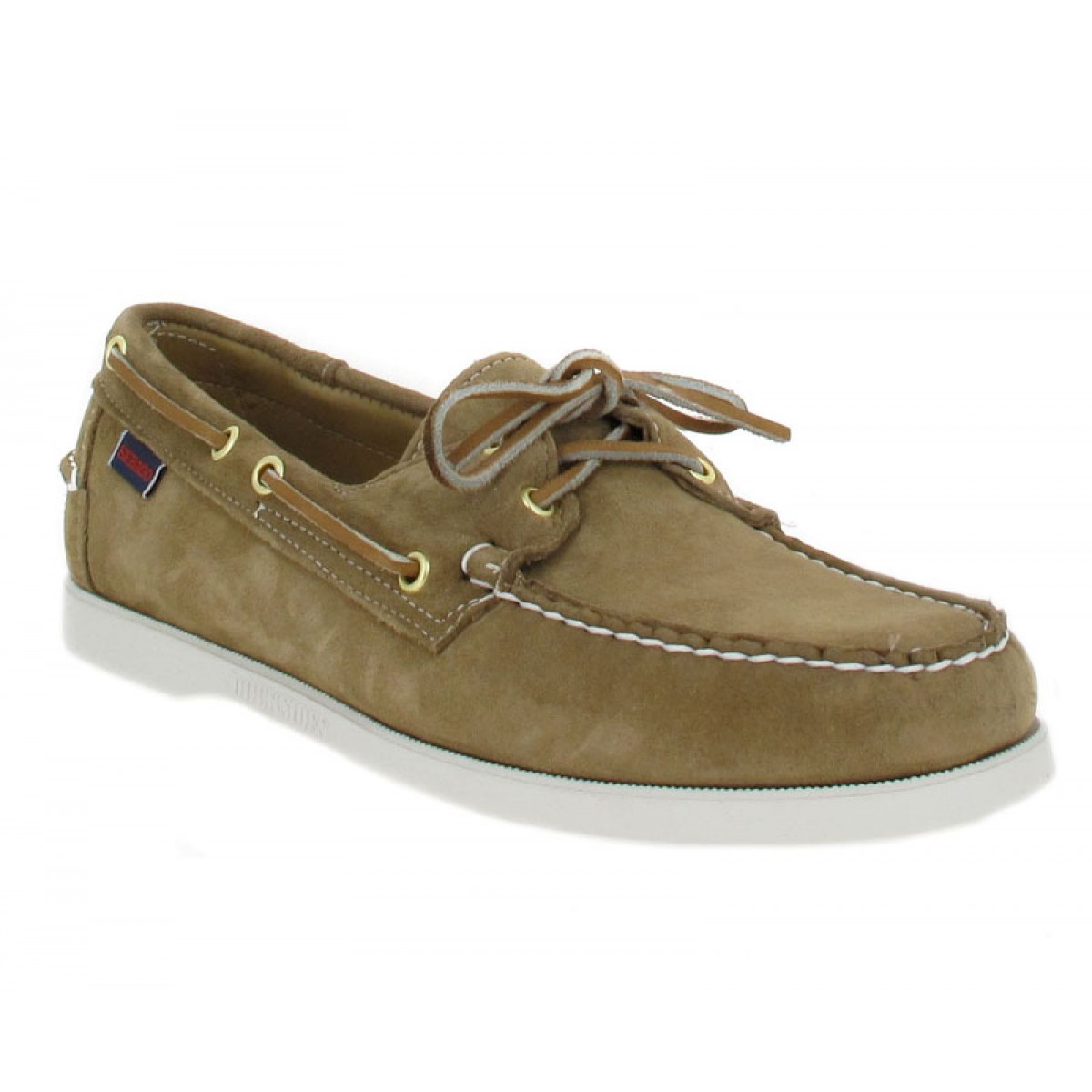 Chaussures bateaux SEBAGO Docksides velours Femme Beige