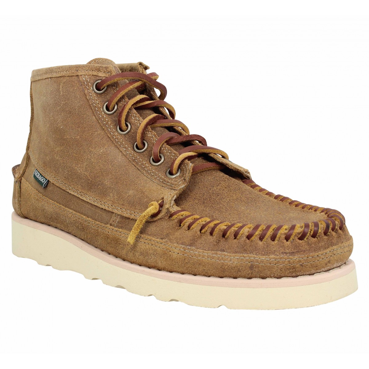 SEBAGO Keuga Mid croute velours Homme-41-Camel