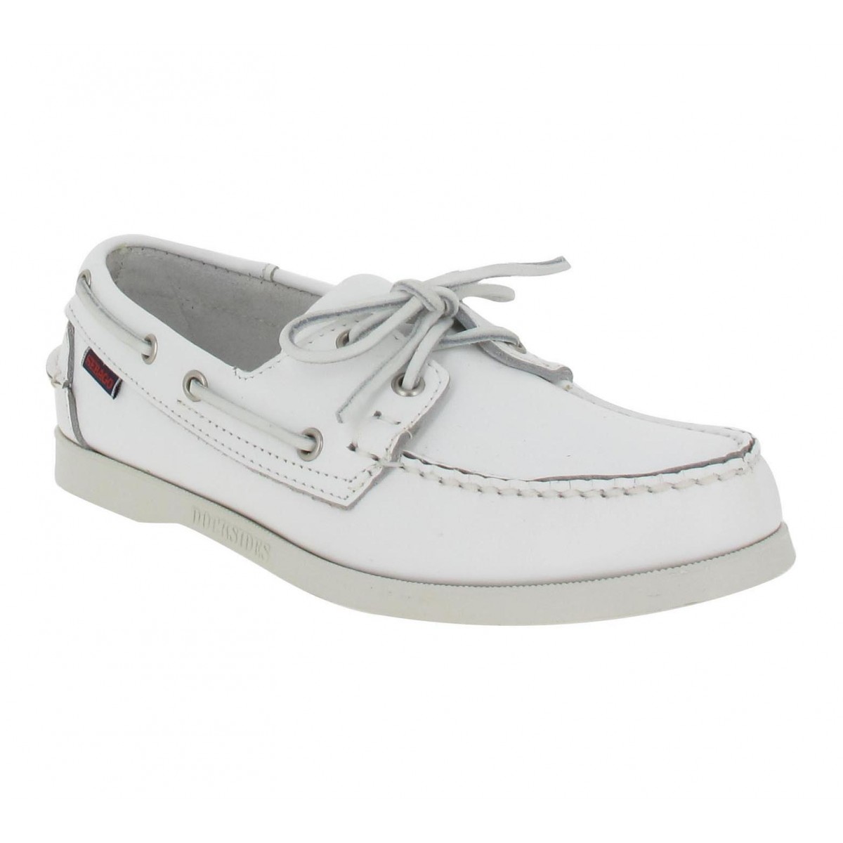 Chaussures bateaux SEBAGO Docksides cuir Homme Blanc