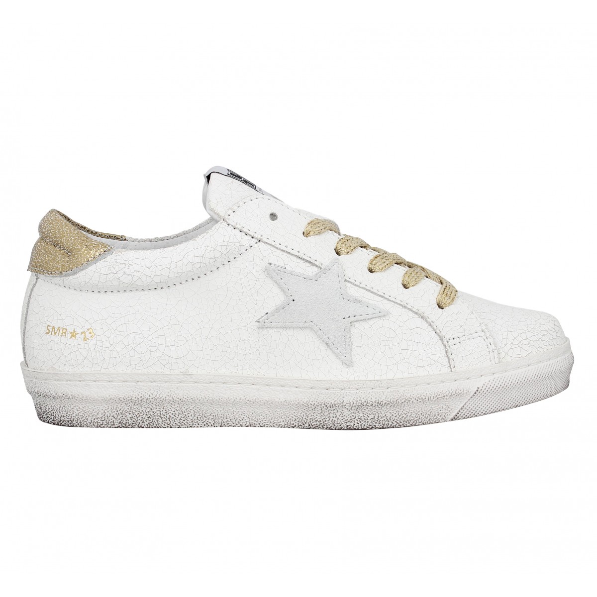 Toutes nos marques Semerdjian gecida star cuir femme blanc