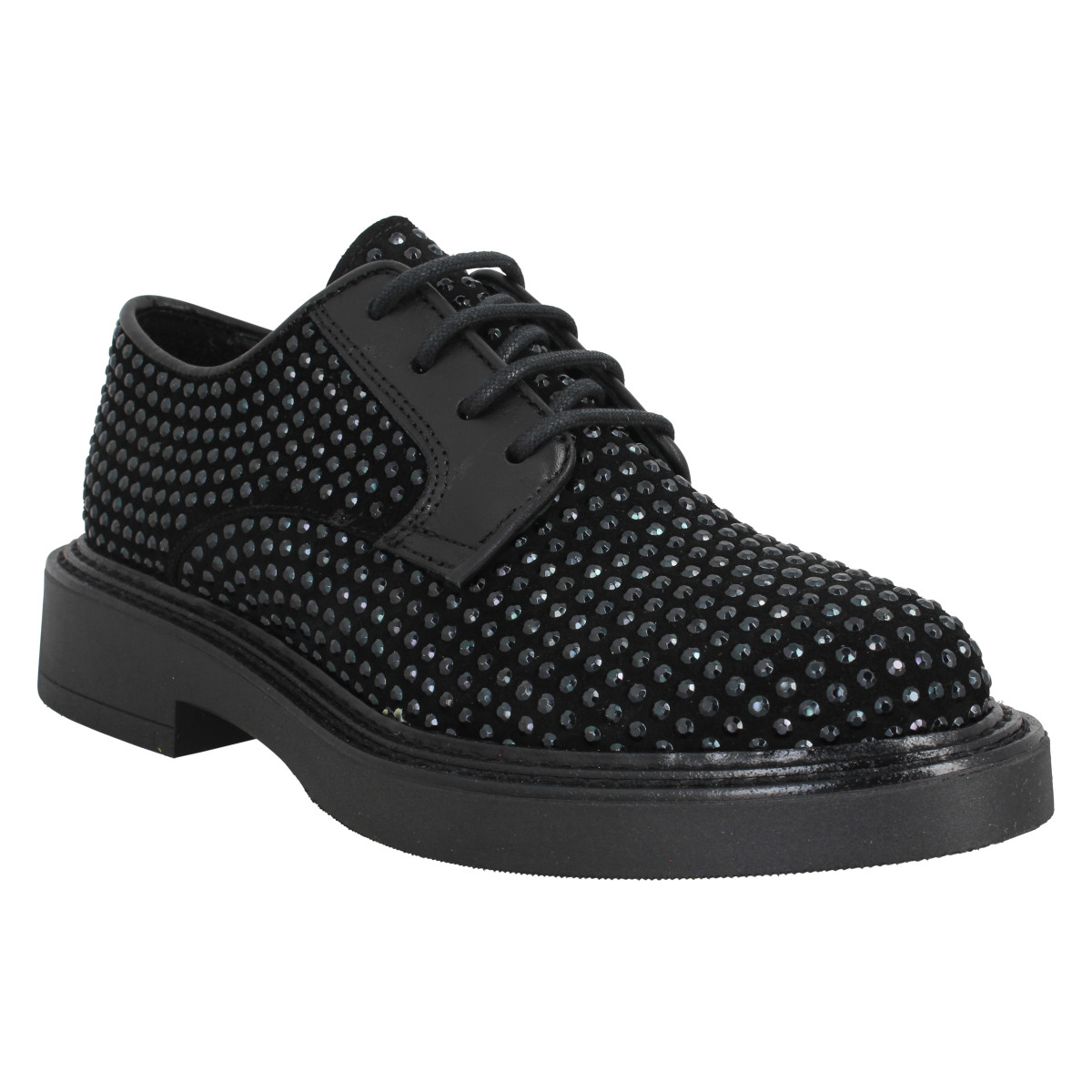 Chaussures à lacets SEMERDJIAN M24 velours Femme Noir