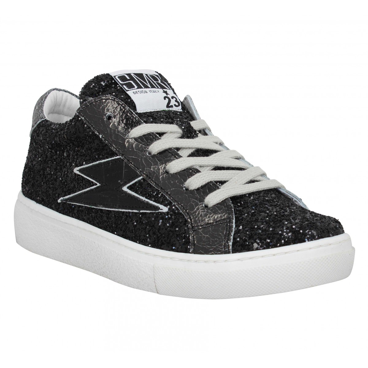 Baskets SEMERDJIAN Maya glitter Femme Noir