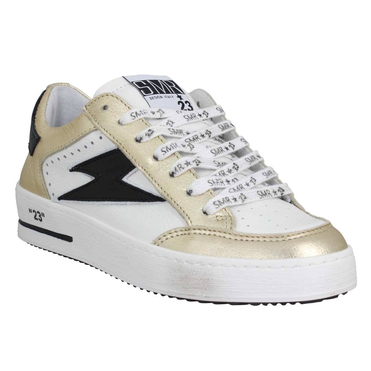 Baskets SEMERDJIAN Noubar cuir Femme Blanc Gold