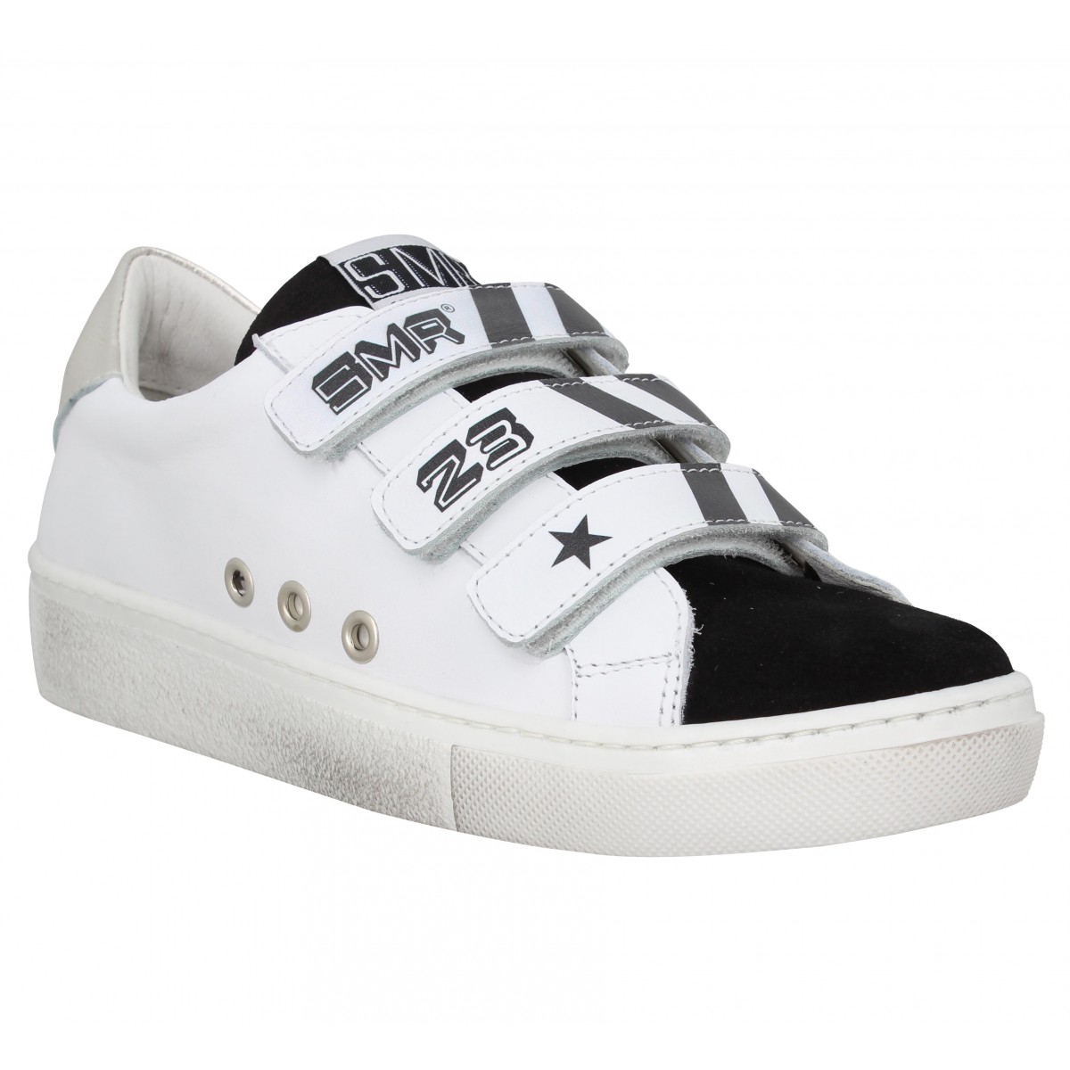 chaussure blanche et noire femme