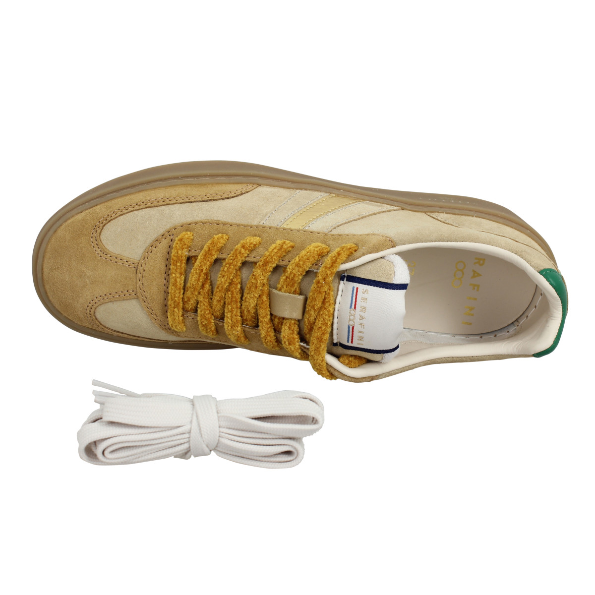 Serafini court velours femme wheat gold femme Fanny chaussures