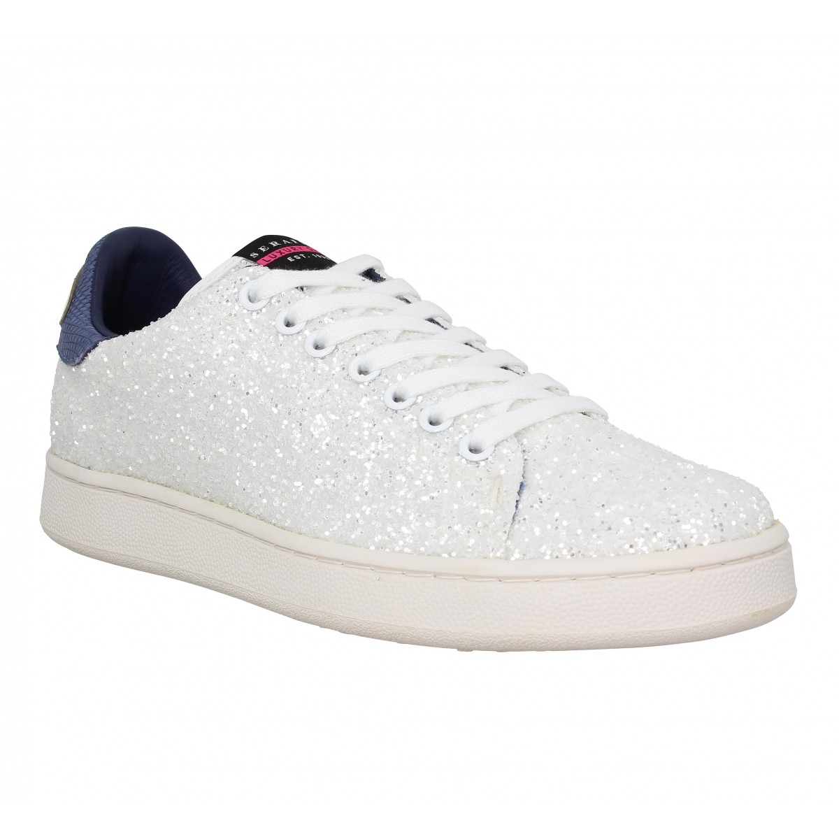 Baskets SERAFINI J Connors glitter Femme Blanc