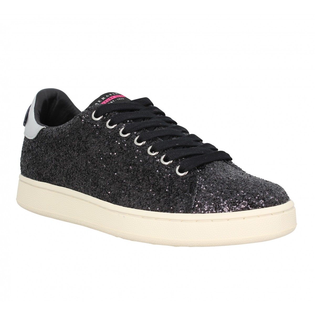 Baskets SERAFINI J Connors glitter Femme Noir
