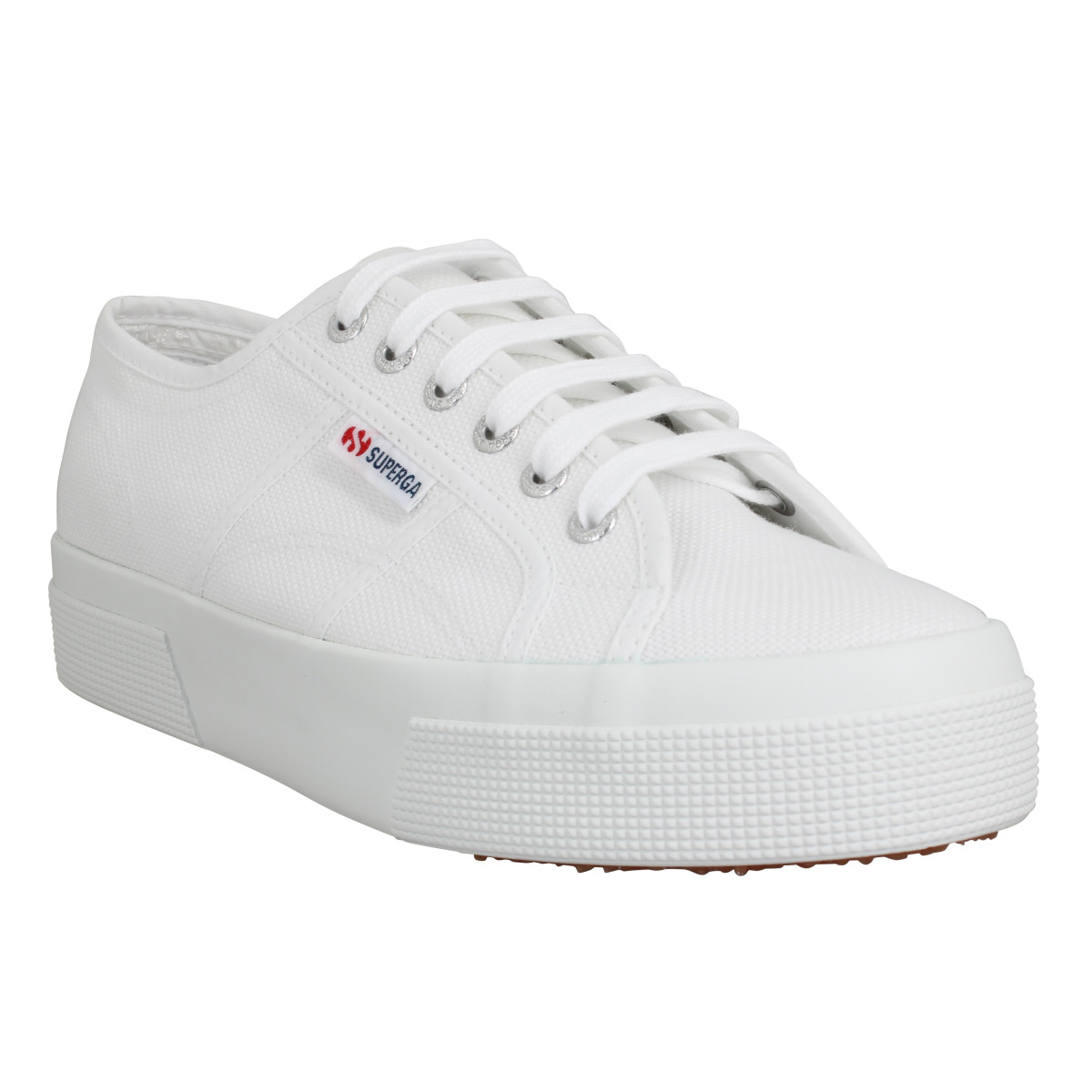 Baskets SUPERGA 2740 Platform toile Femme Blanc