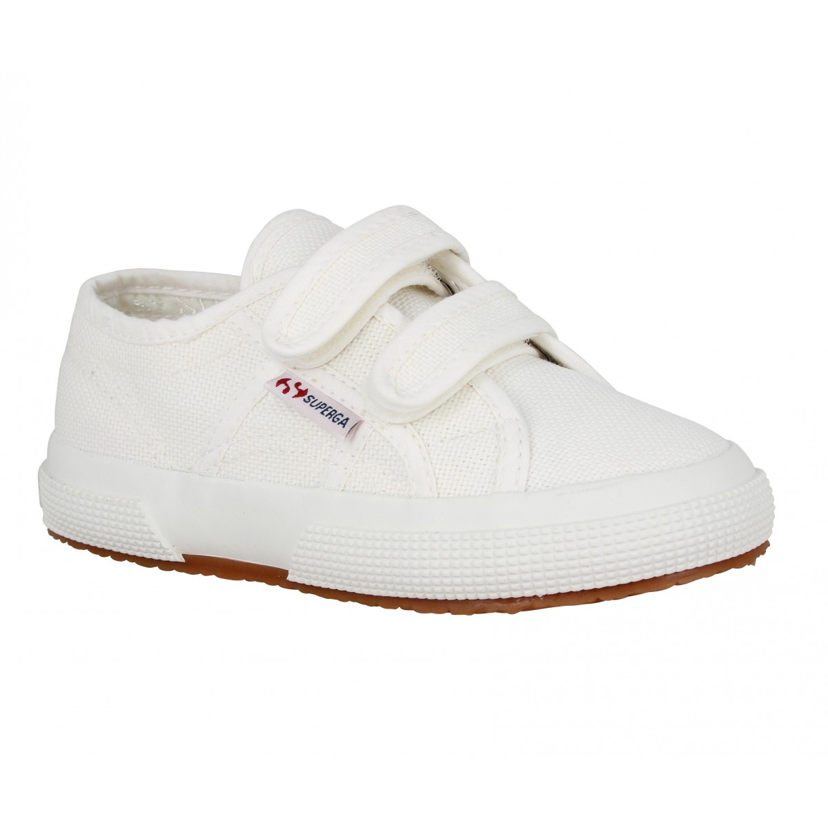 Baskets SUPERGA 2750 Velcro Enfant Blanc