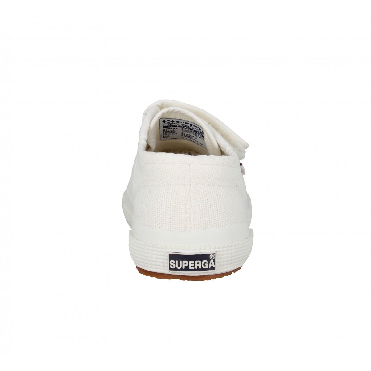 Superga 2750 velcro enfant blanc Fanny chaussures