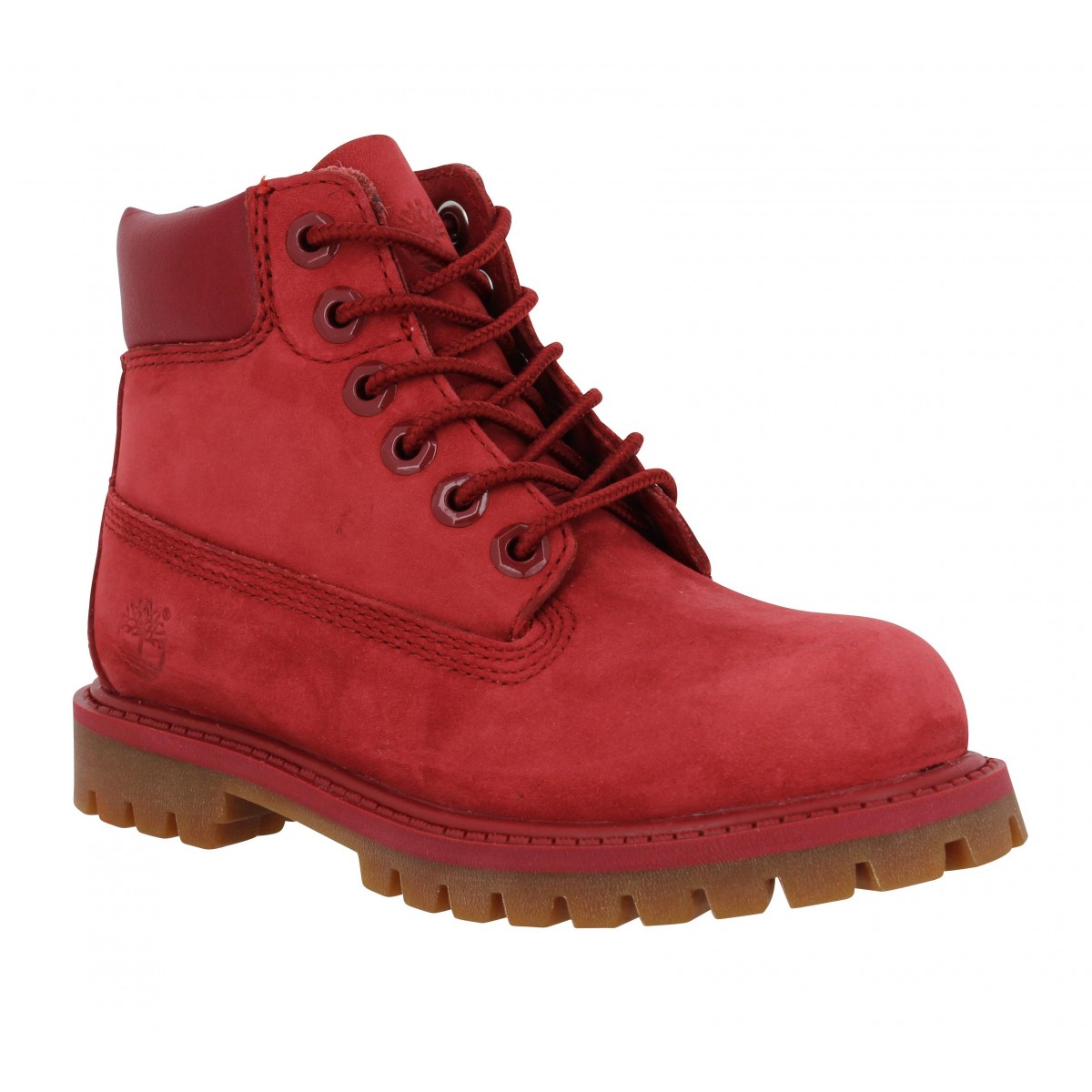 Bottines TIMBERLAND 6in Premium velours Enfant Rouge