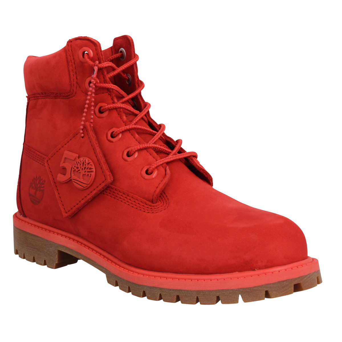 Bottines TIMBERLAND 6in Premium WP velours Femme Medium Red