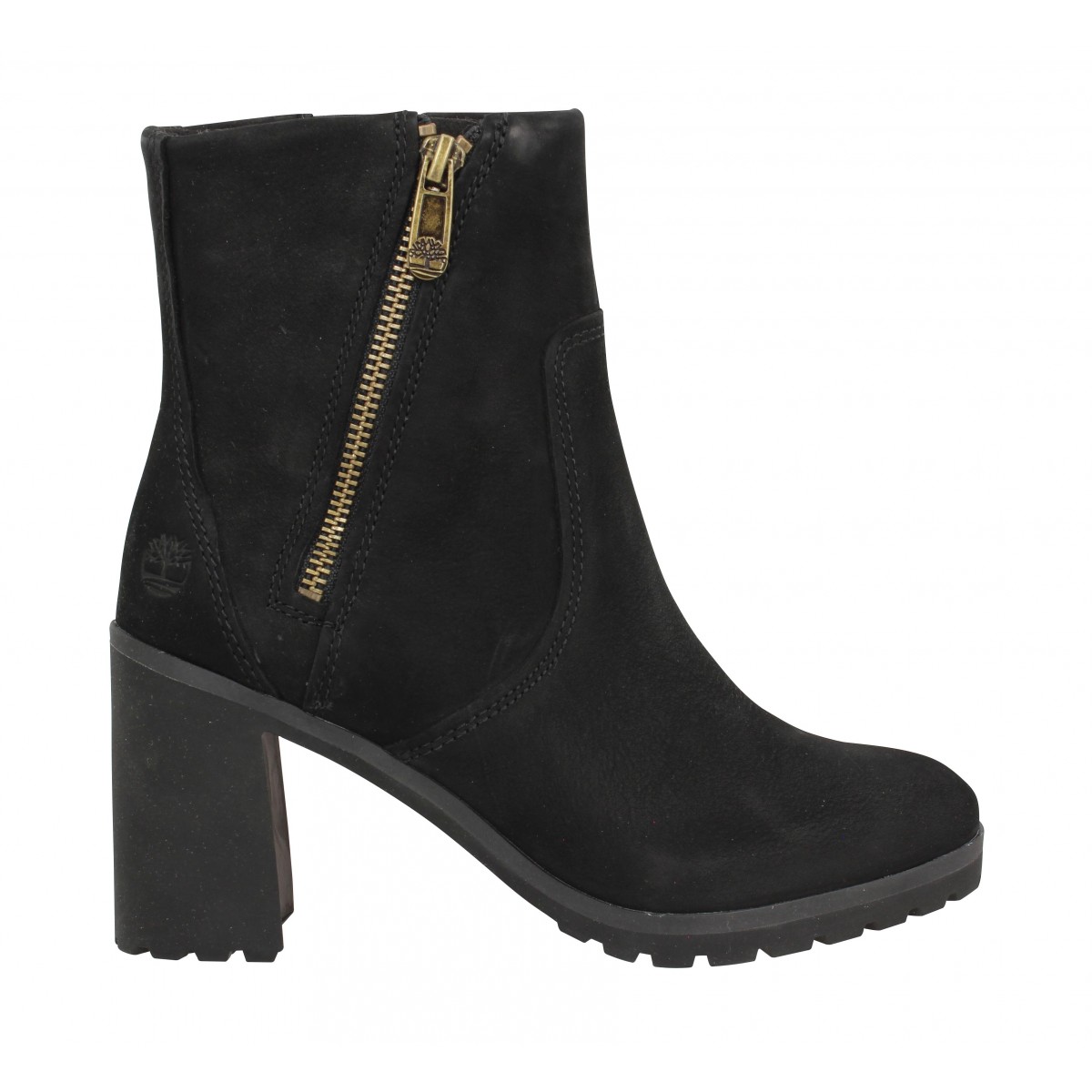 timberland allington black nubuck heeled ankle boots
