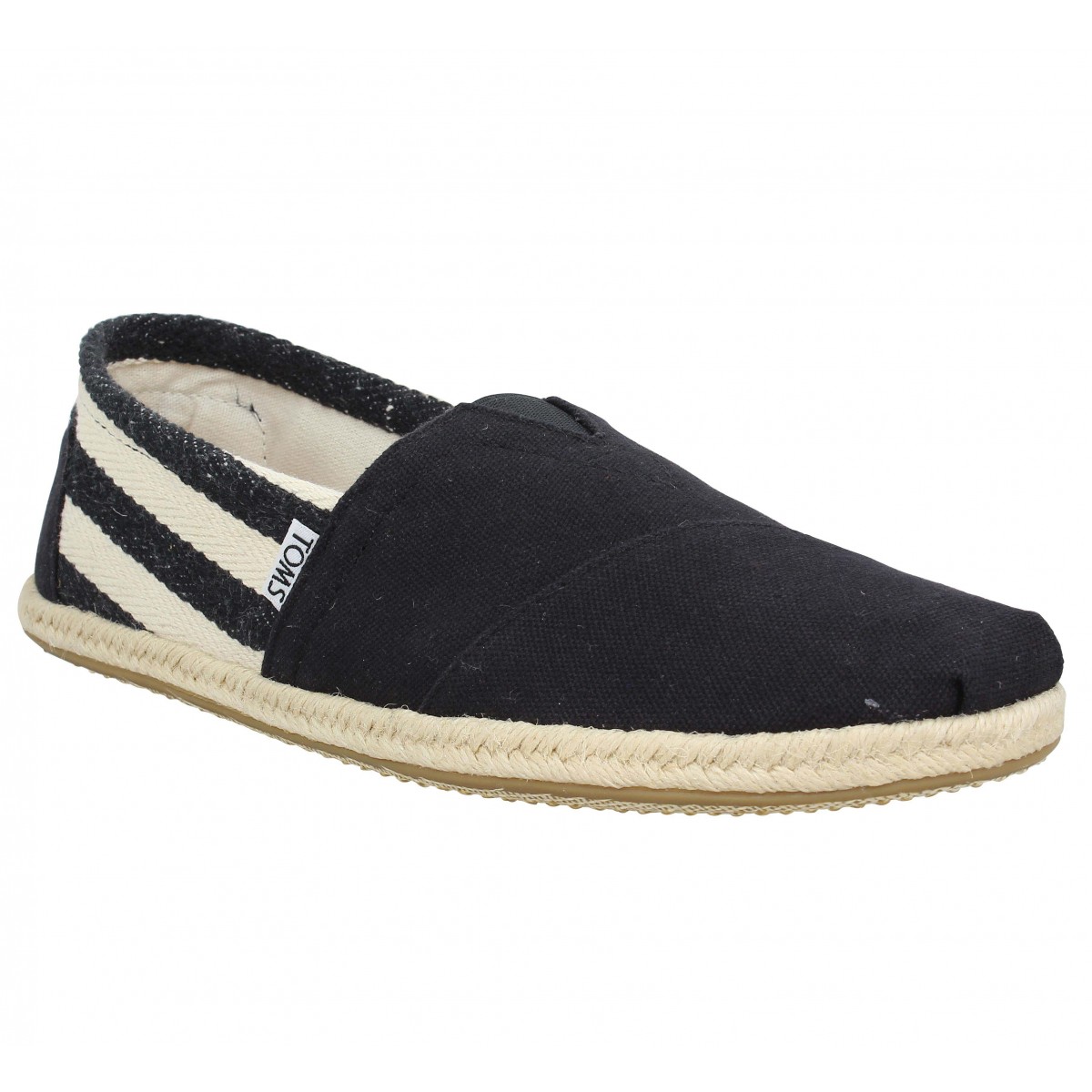 Chaussures Toms classic toile homme black stripes homme | Fanny chaussures