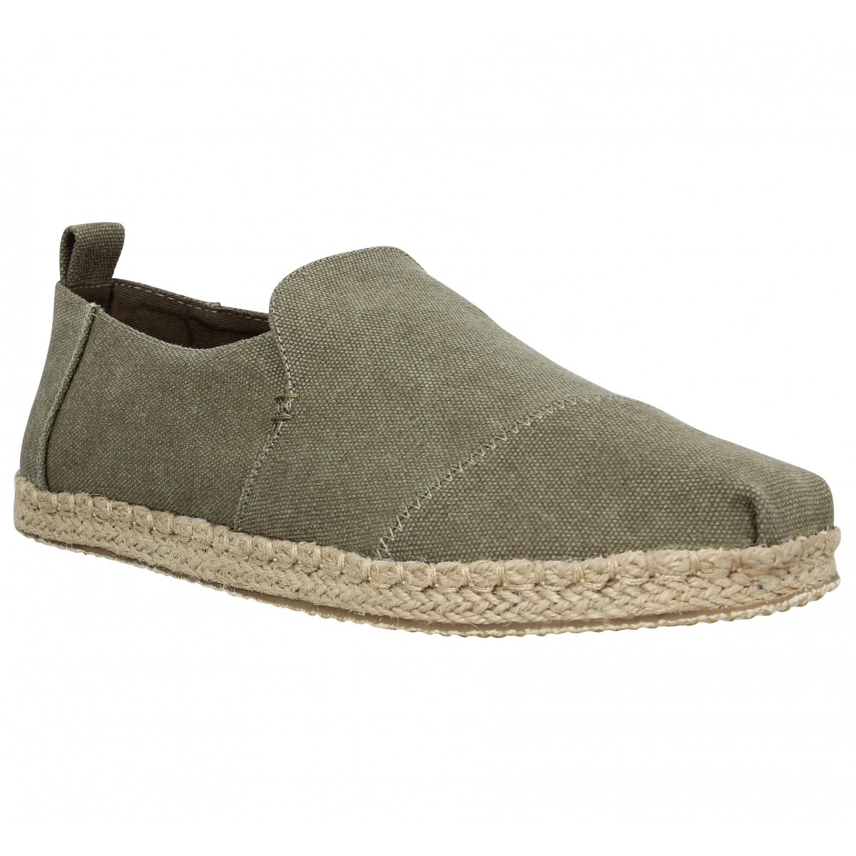 Espadrilles TOMS Deconstructed Alpargata toile Homme Olive