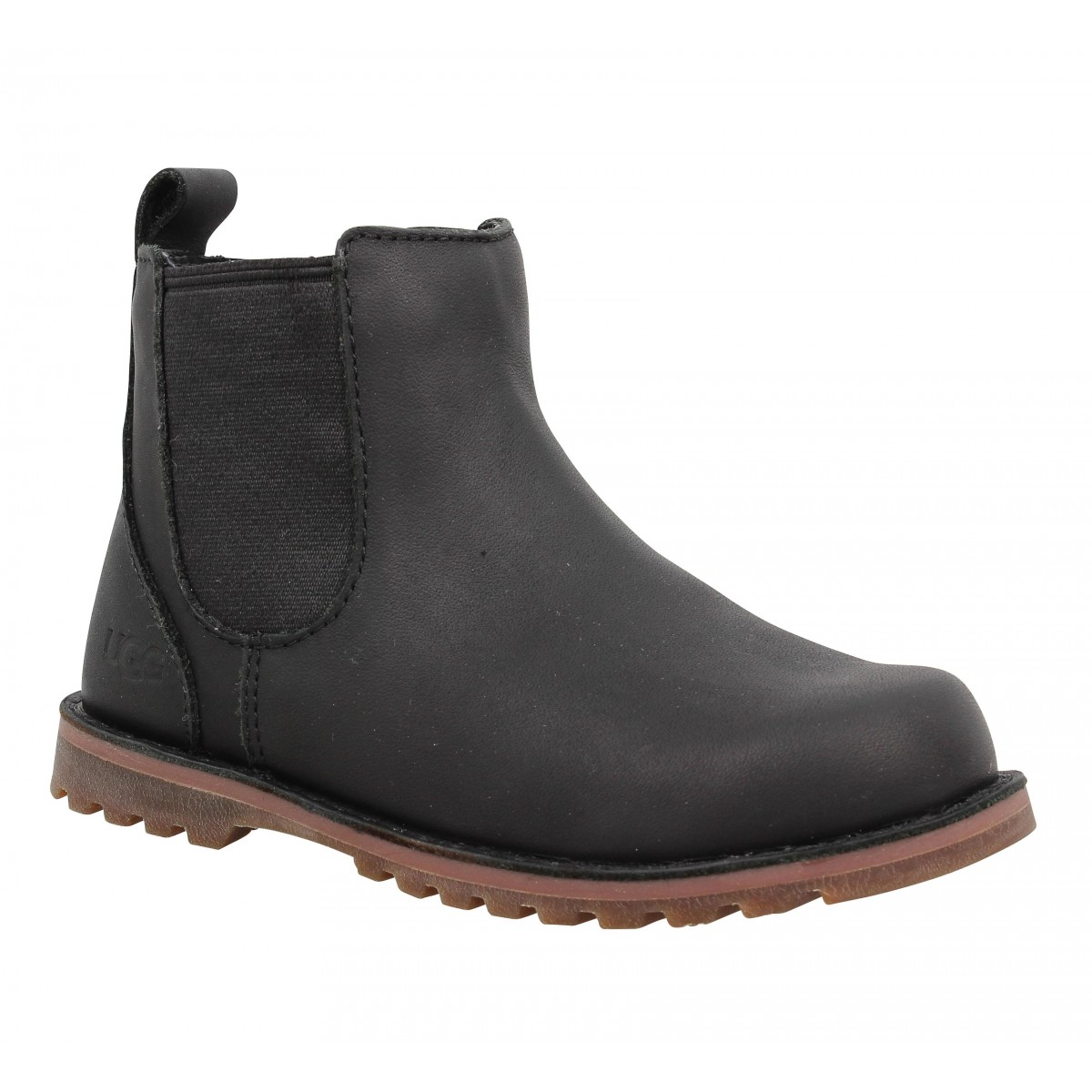 Ugg australia callum cuir enfant noir Fanny chaussures