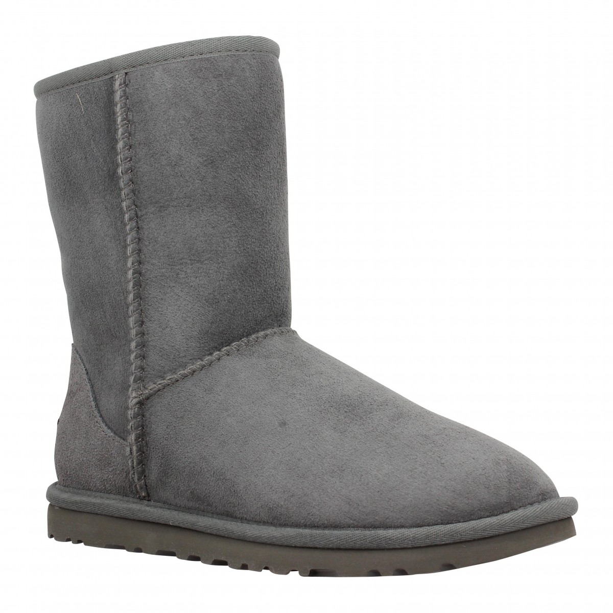 Bottes UGG AUSTRALIA Classic Short velours Femme Gris
