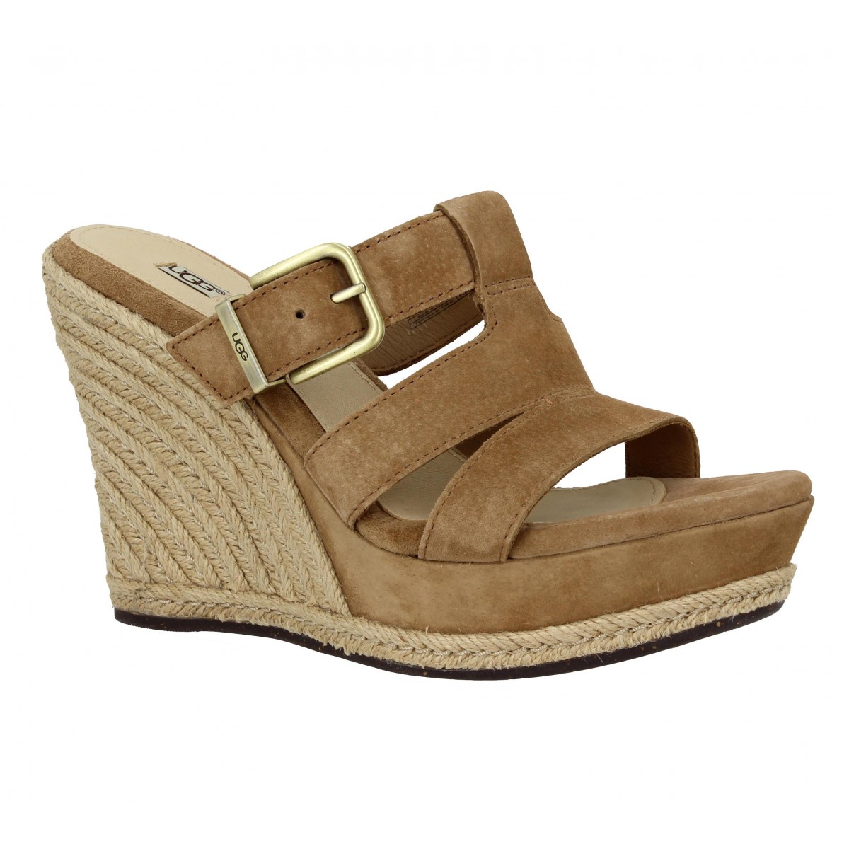 Compensées UGG AUSTRALIA Hedy velours Femme Chestnut