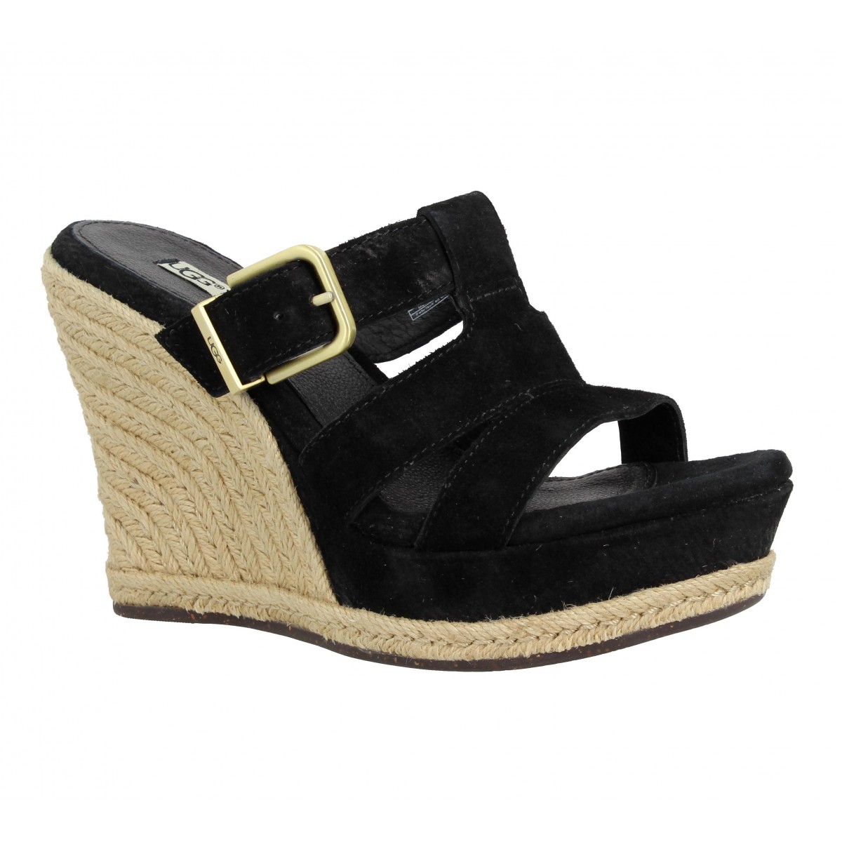Compensées UGG AUSTRALIA Hedy velours Femme Noir