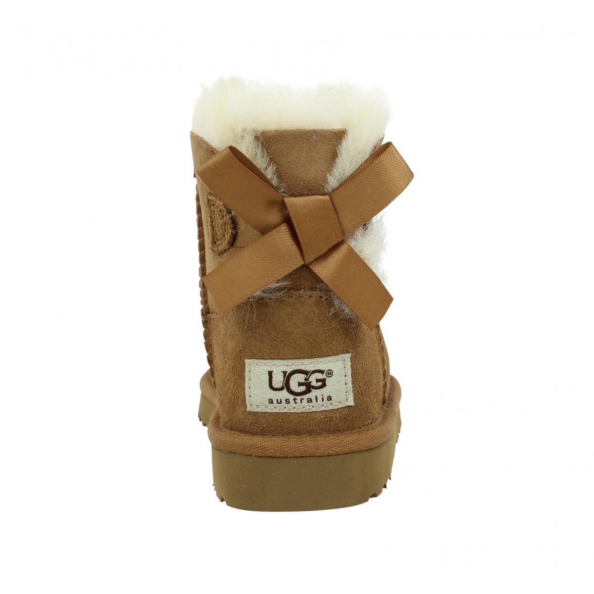 Ugg australia mini bailey bow velours enfant chestnut Fanny