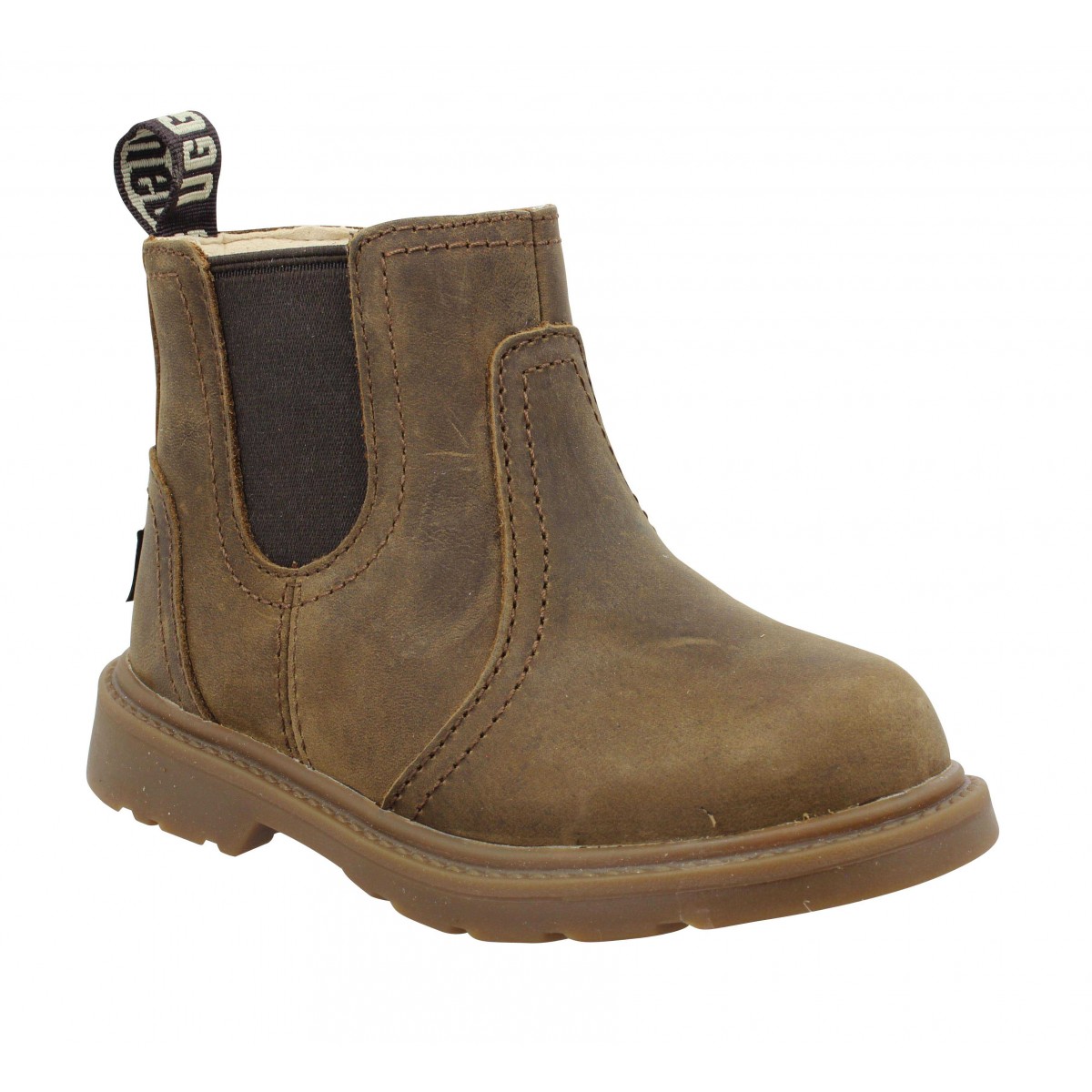 Bottines UGG Bolden Weather cuir gras Enfant Walnut