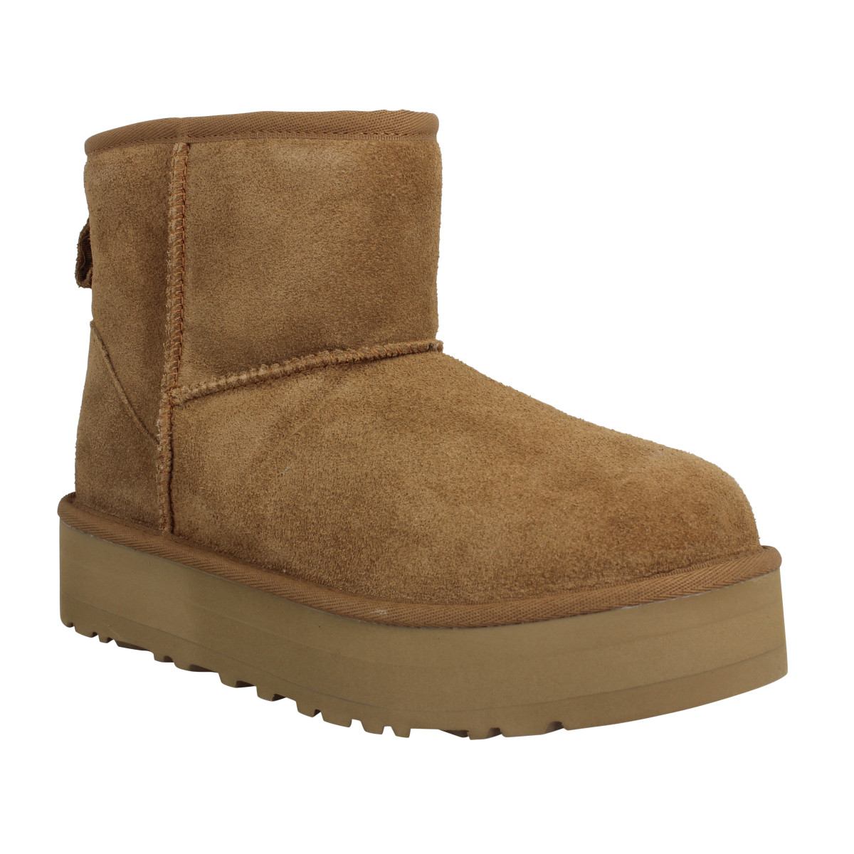 Bottines UGG Classic Mini Platform velours Enfant Chestnut