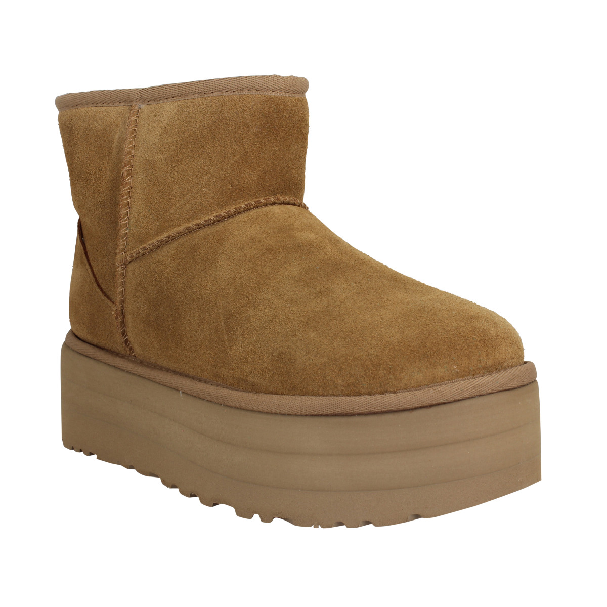 UGG Classic Mini Platform velours Femme-39-Chestnut