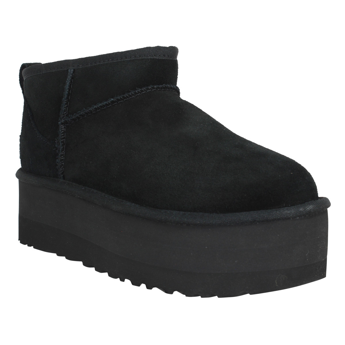 Bottines UGG Classic Ultra Mini Platform velours Femme Noir