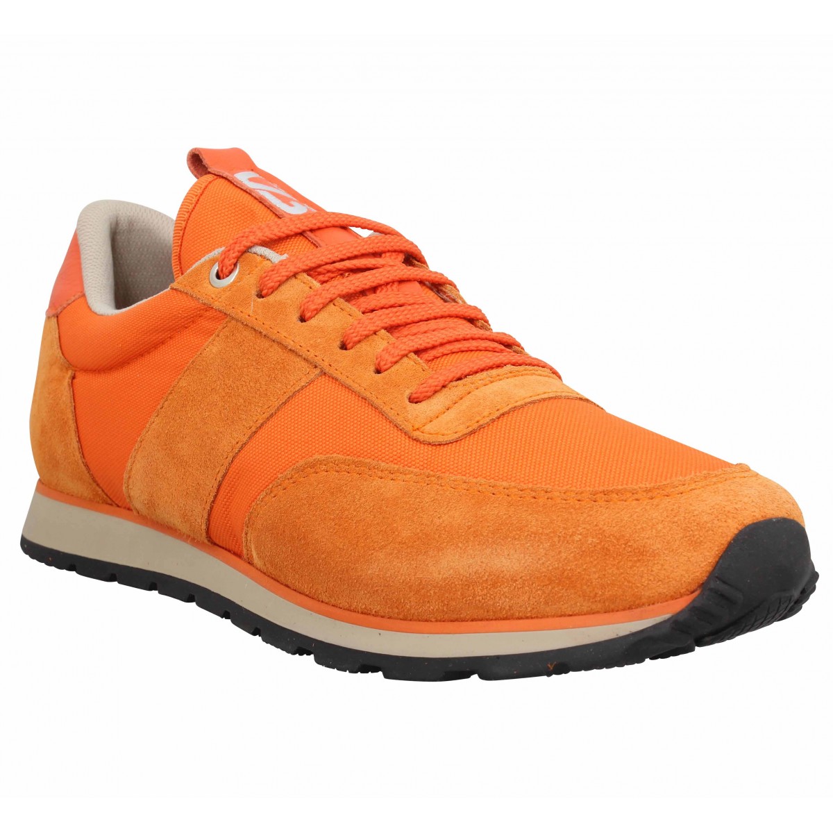 Uzs sneakers 417 velours toile homme orange homme | Fanny chaussures