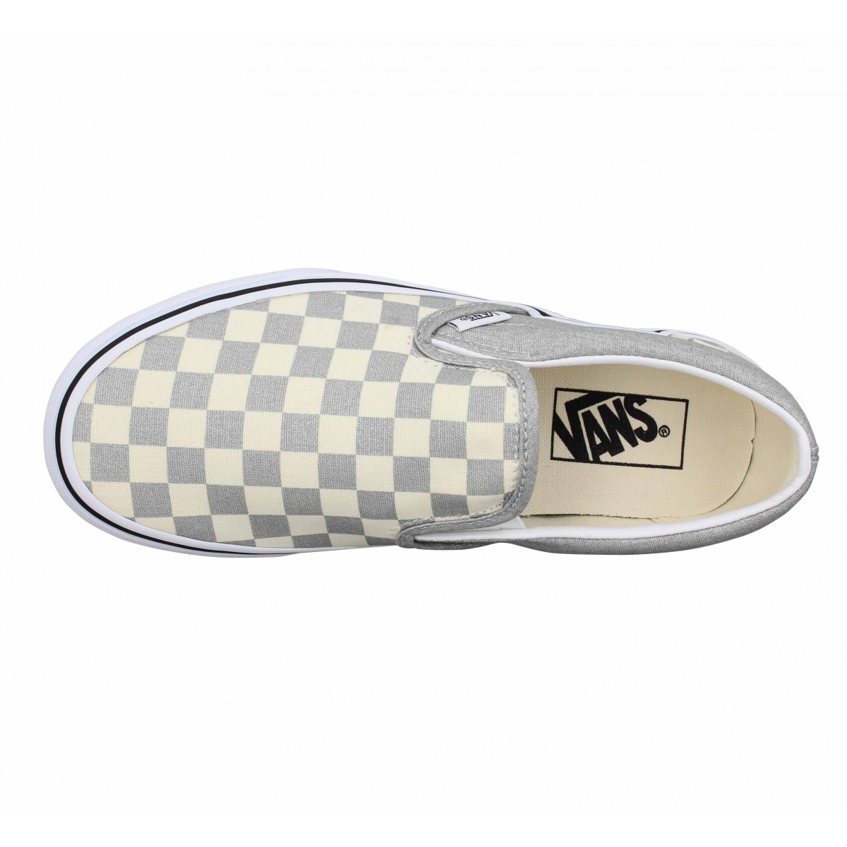 vans slip on argente