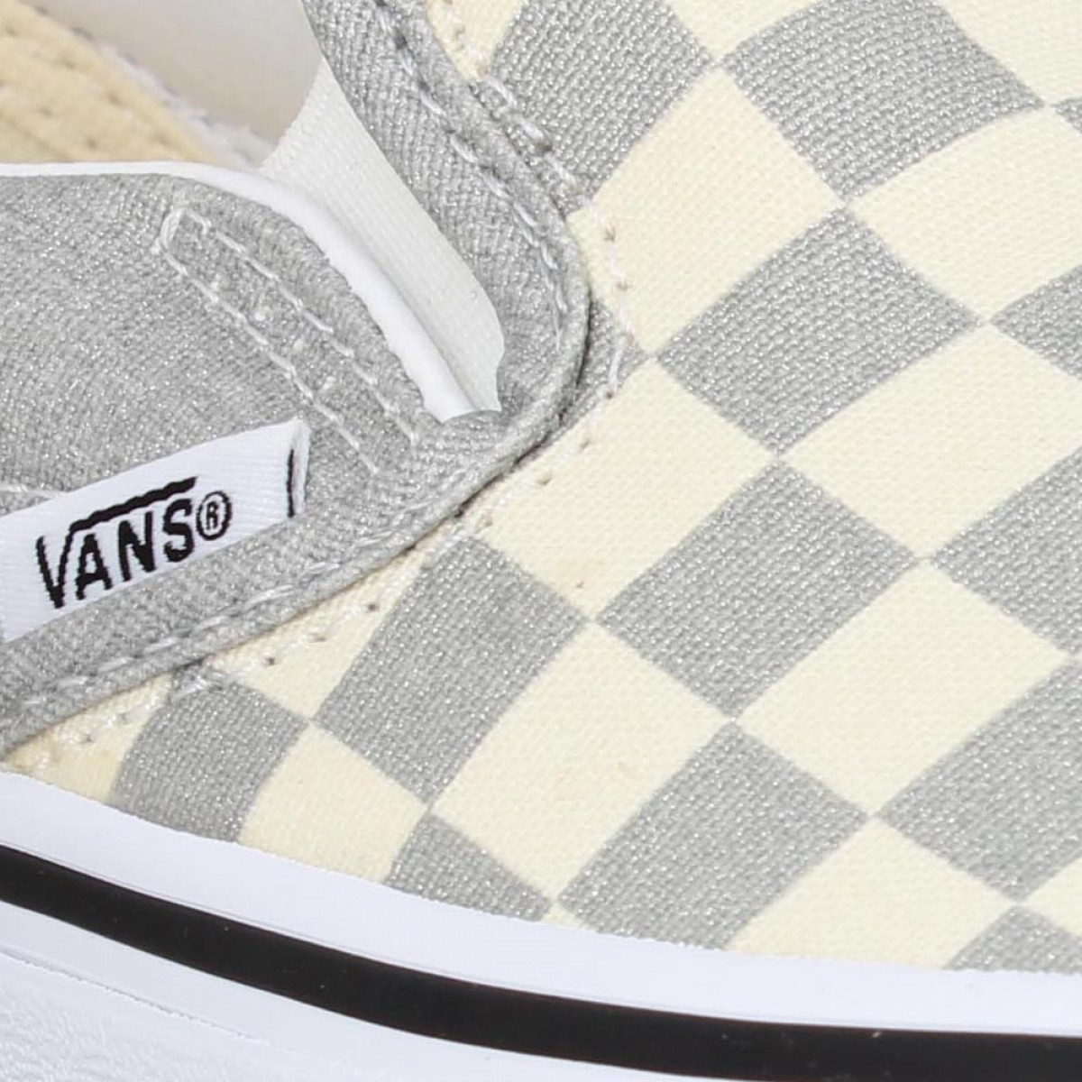 Vans slip on damier beige on sale