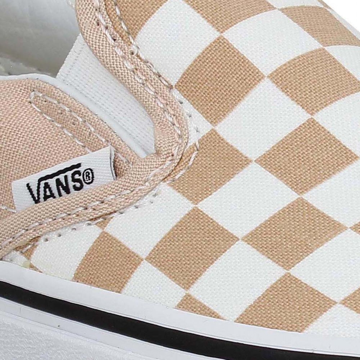 vans slip on damier beige
