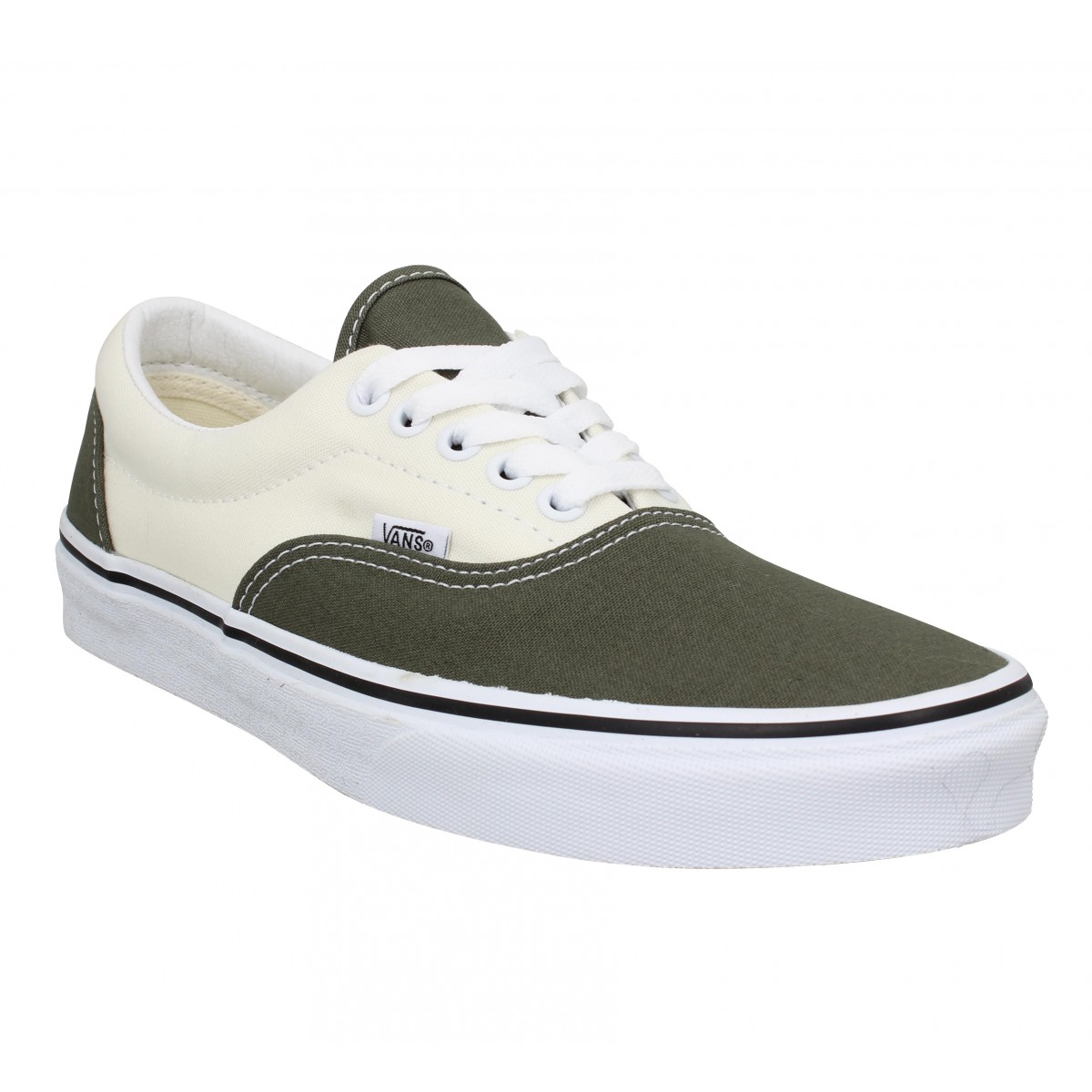 Baskets VANS Era Utility Pop toile Homme Blanc Kaki