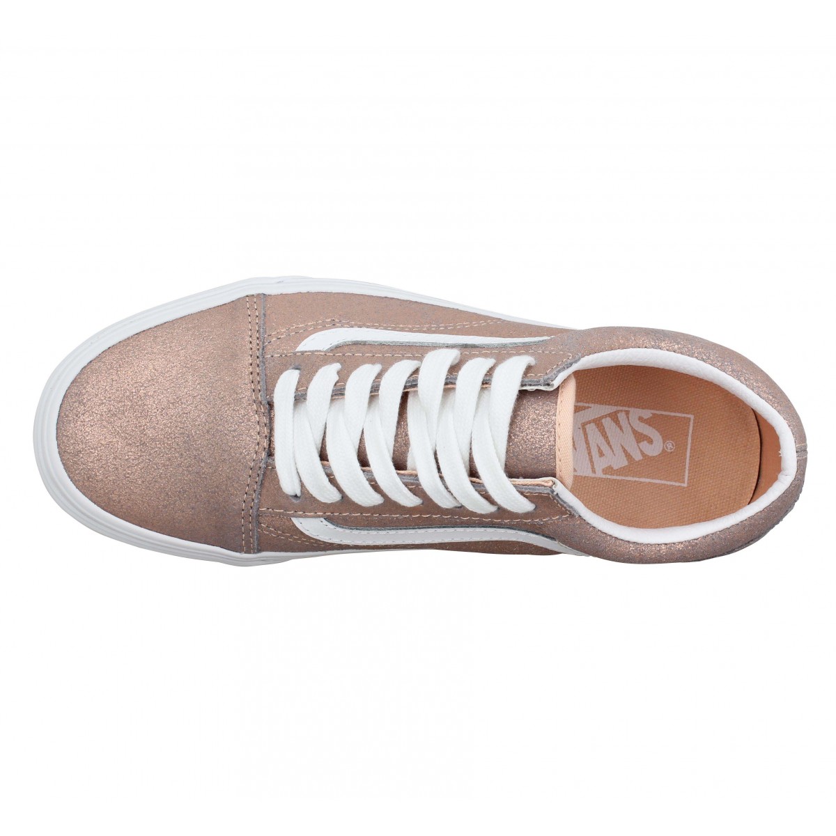 Vans old skool cuir femme hot sale