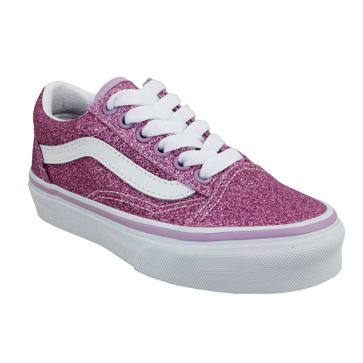 Vans old skool glitter enfant lilac enfants