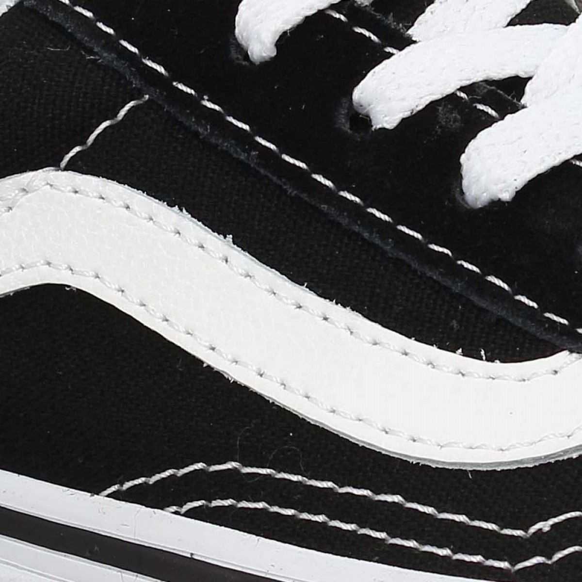 Vans old skool lace velours toile enfant noir enfants Fanny chaussures