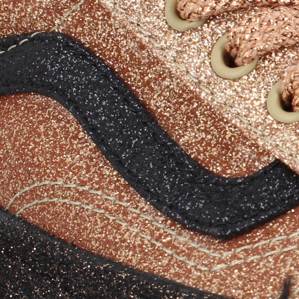 VANS Old Skool Party glitter Enfant Noir Or