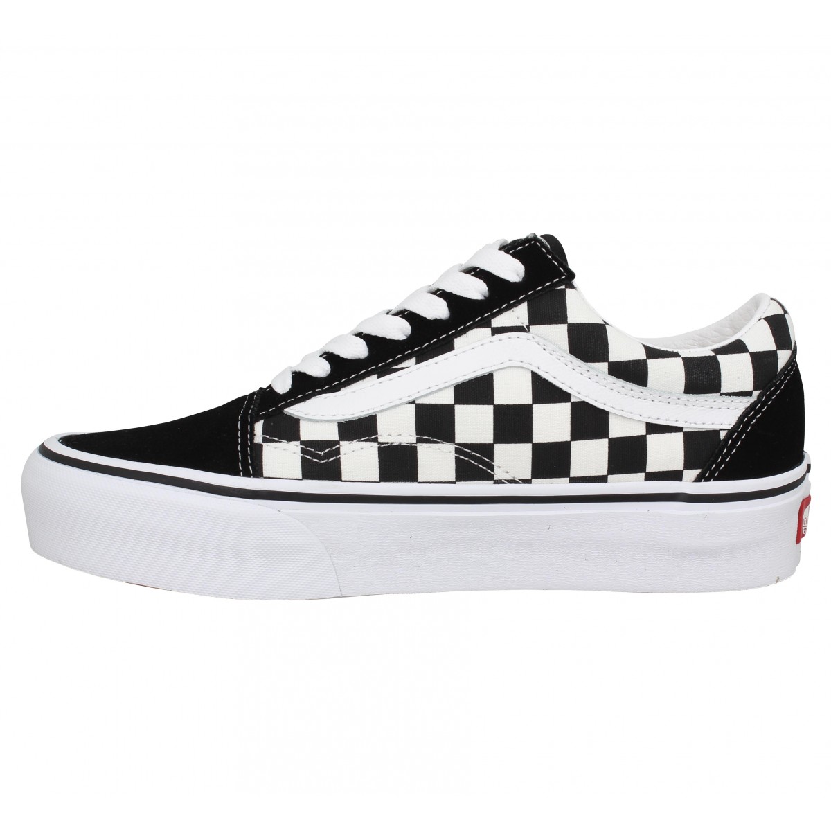 vans platform damier