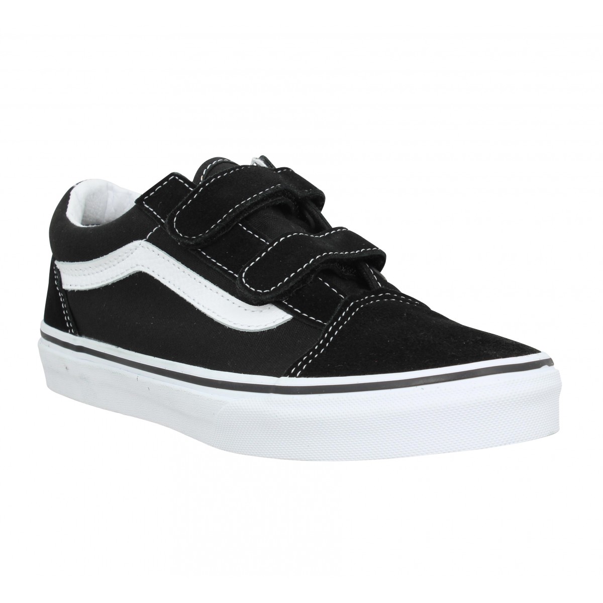 Baskets VANS Old Skool V velours toile Enfant Noir