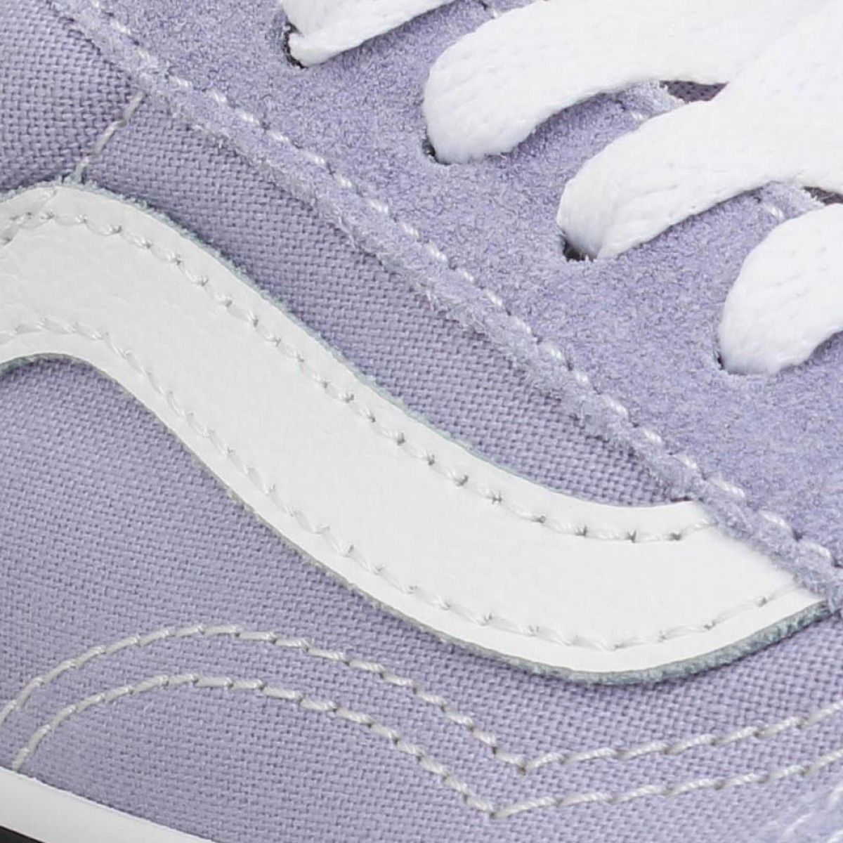 Vans old skool velours toile enfant lavande enfants Fanny chaussures