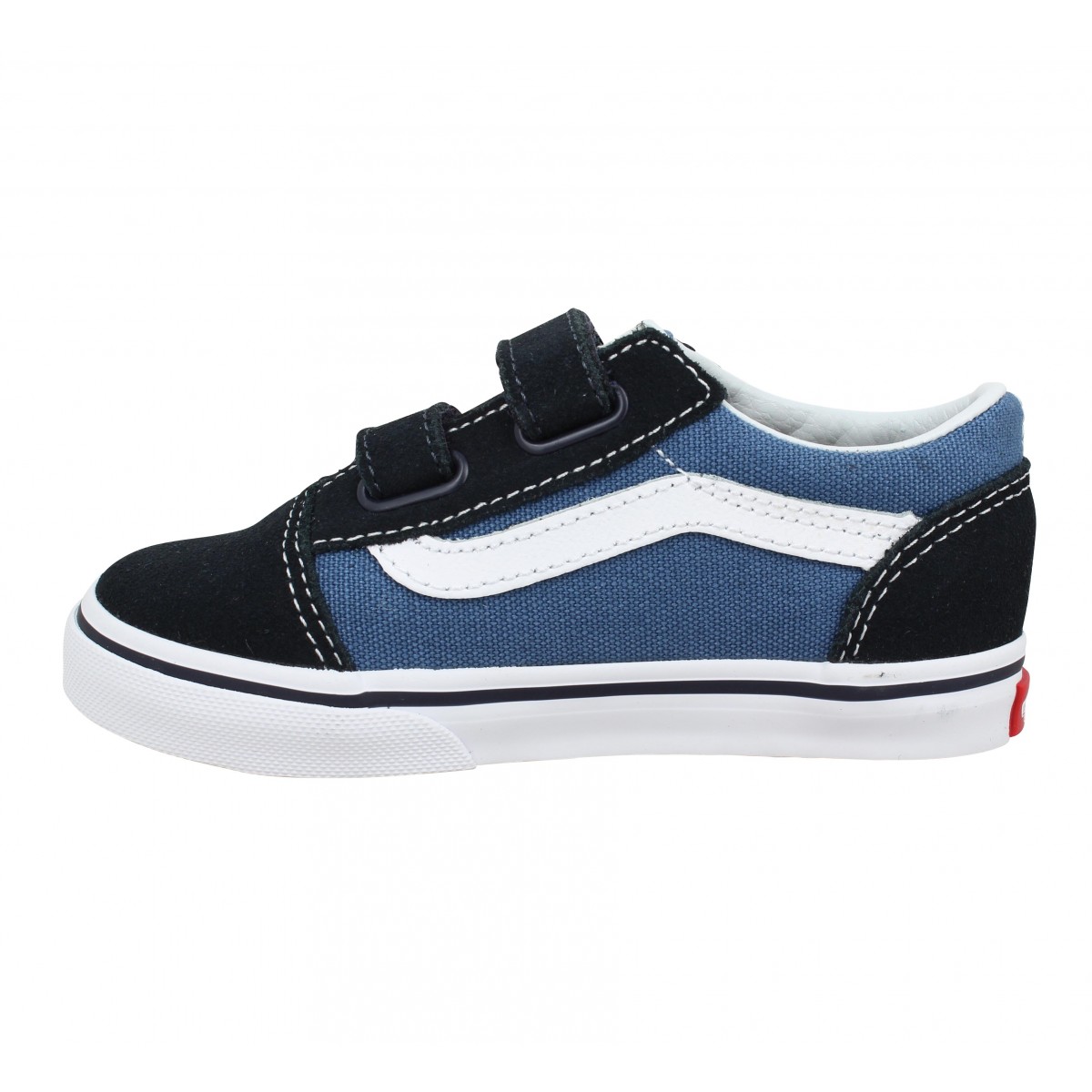Vans old skool velours toile enfant navy enfants Fanny chaussures