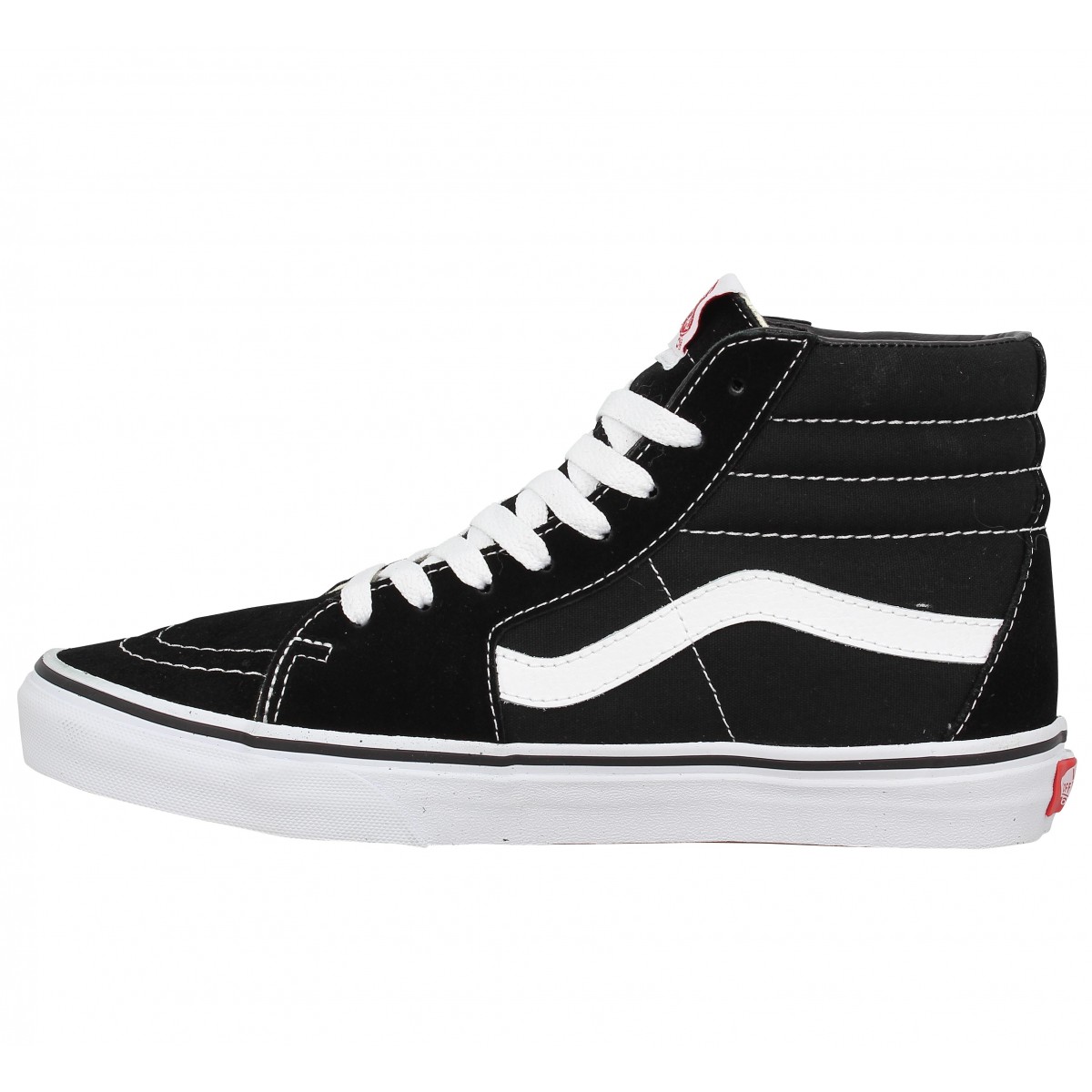 vans cuir noir femme