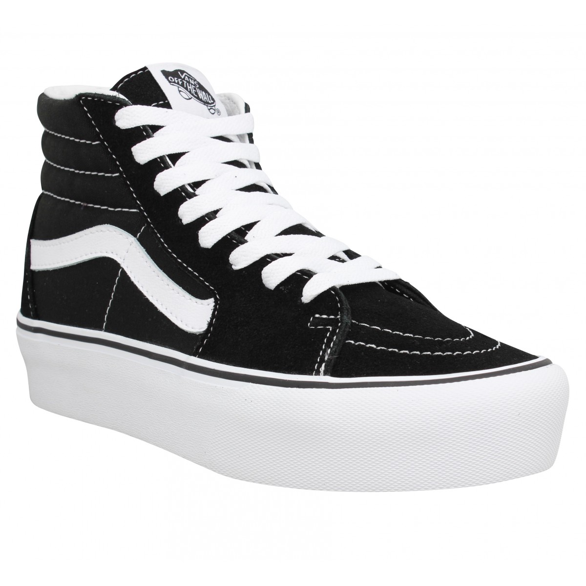 Baskets VANS SK8 Hi Platform toile Femme Noir