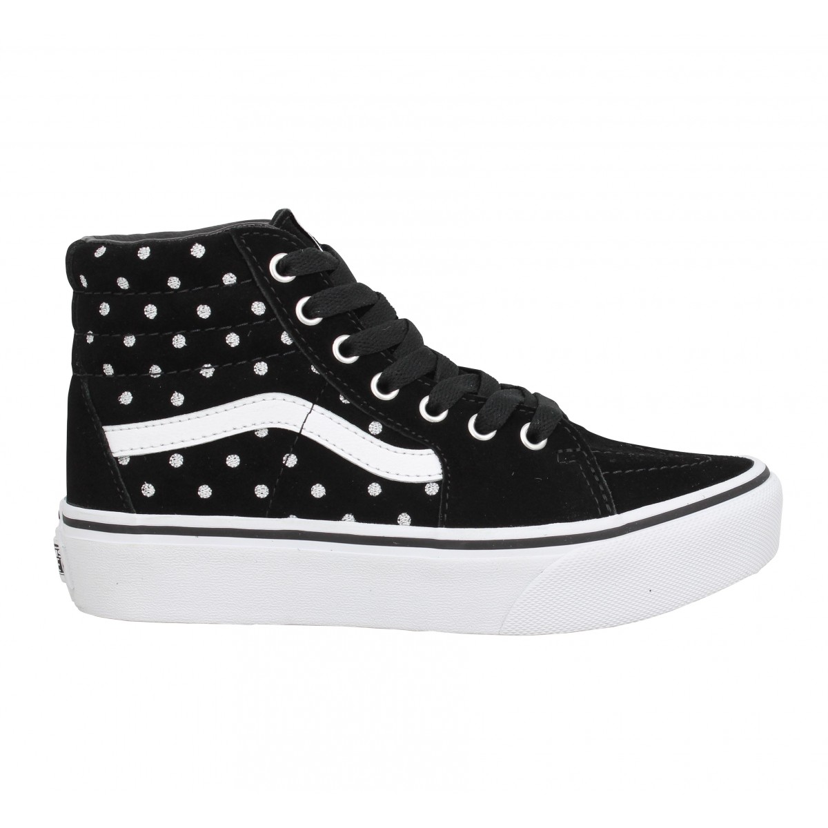 Vans noir a pois blanc top