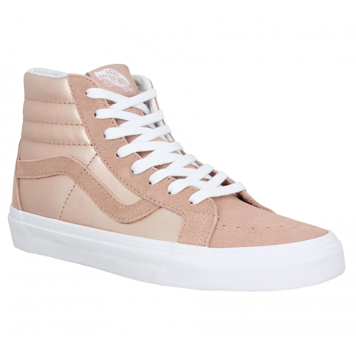 vans cuir rose