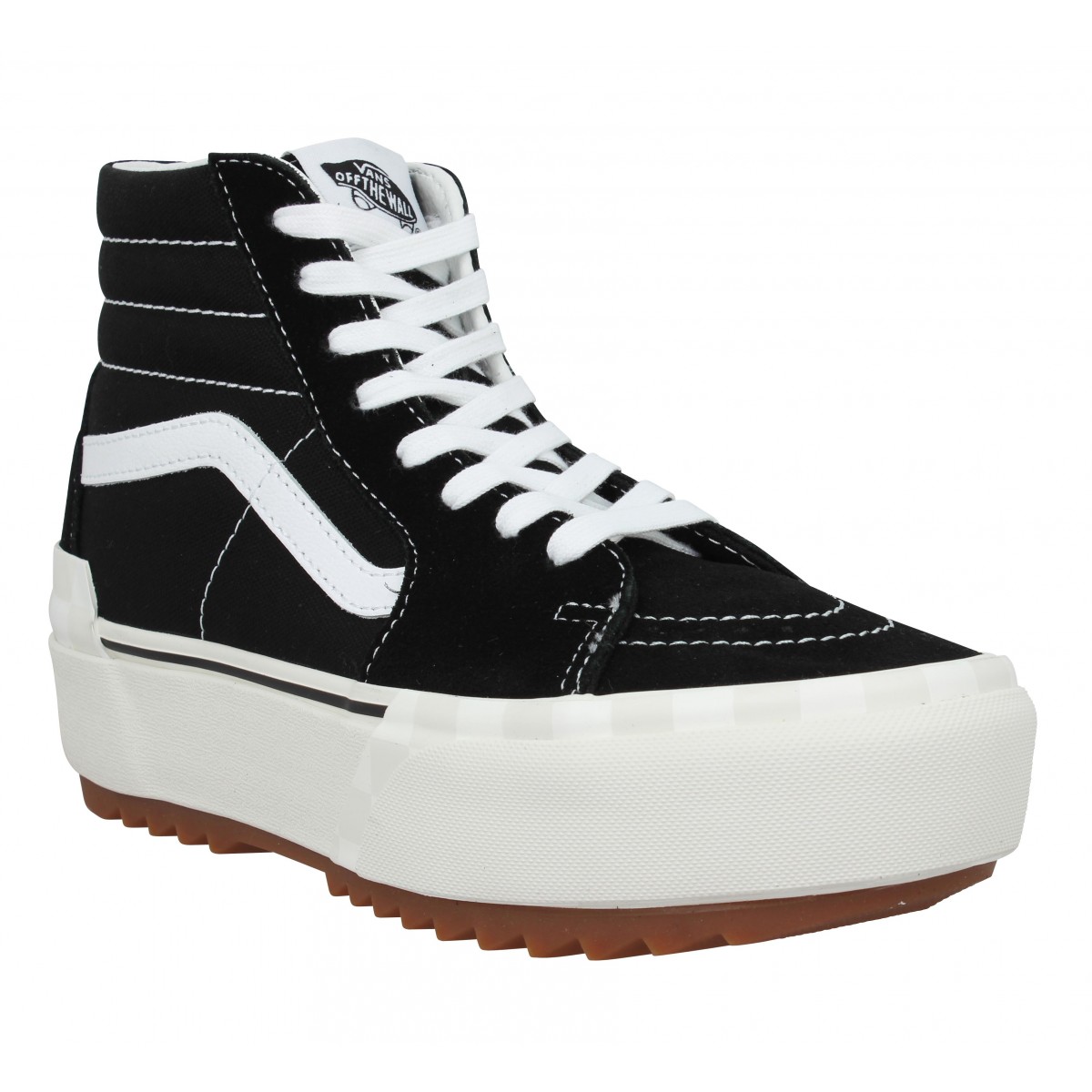 Toutes nos marques Vans sk8 hi stacked velours toile femme noir